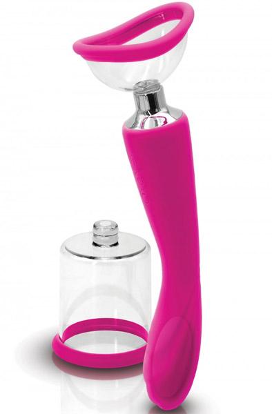NS Novelties Pump N Vibe Pink Bröst- och klitorispump