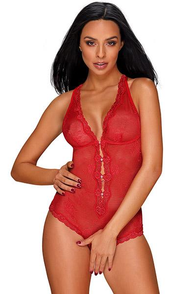 Obsessive Fiorenta Teddy Red L/XL Teddy