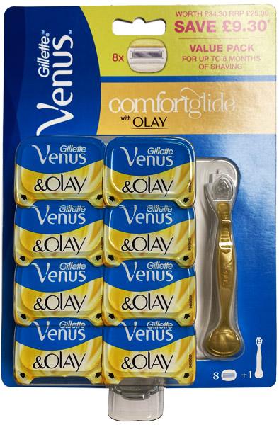 Venus & Olay Comfortglide Razor + 8 Blades Venus rakhyvel