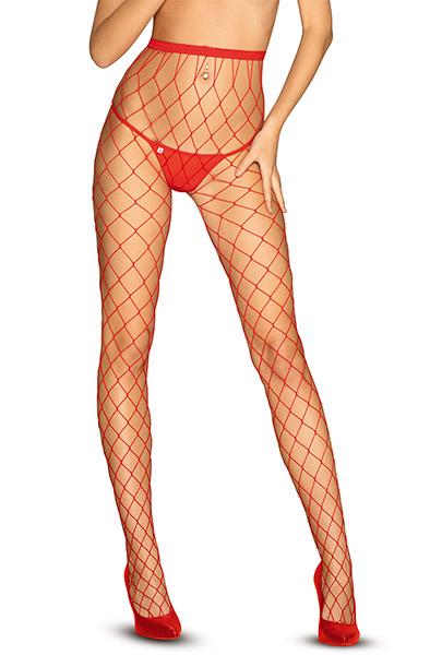 Obsessive S812 Tights Red S/M/L Strumpbyxor