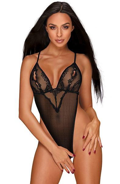 Obsessive Millagro Crotchless Teddy Black S/M Teddy
