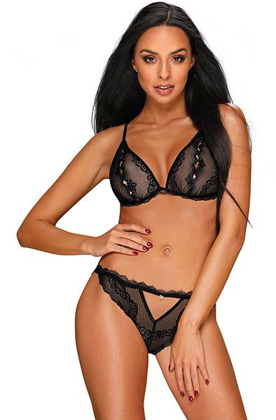 Obsessive Millagro 2-pcs Set Black L/XL Sexiga underkläder