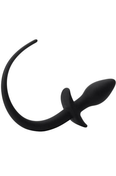 Slave4Master Silicone Puppy Tail Black Analplugg med svans