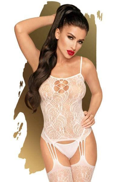 Penthouse Eye Of The Storm White XL Bodystocking