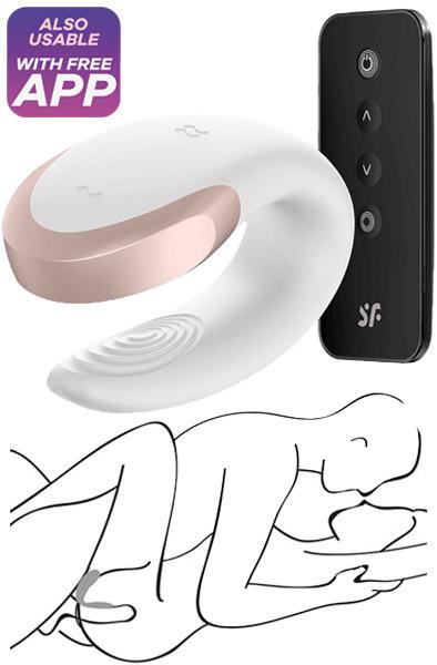 Satisfyer Double Love White Appstyrd parvibrator