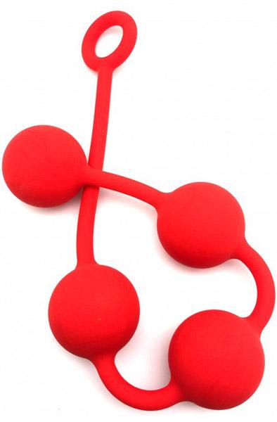 The Red Anal Balls Quartet Red 40,5 cm Grövre analkulor