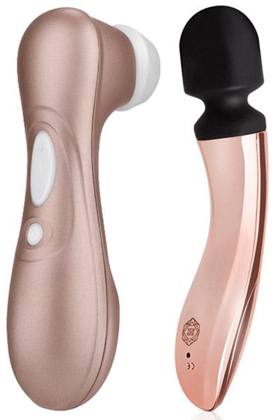 Satisfyer Pro 2 + Rosy Gold Nouveau Curve Paketerbjudande