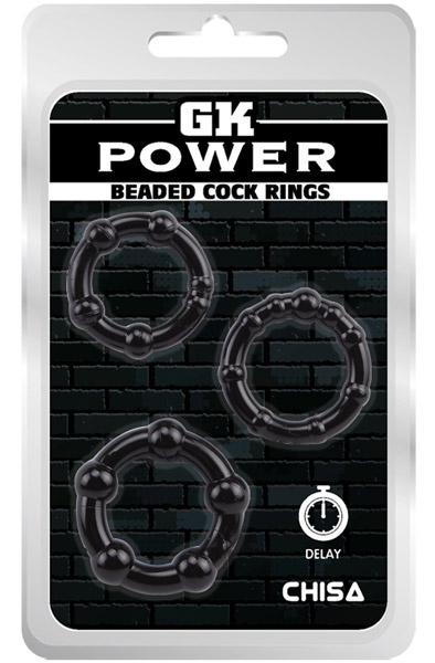 Beaded Cock Rings Set Black Penisringar paket