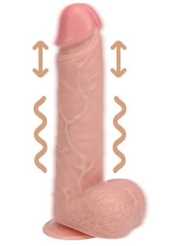 Realrock Vibrating and Thrusting Straight Cock with Balls 20,3 cm