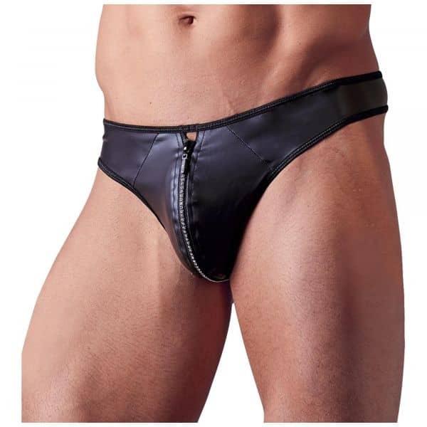 Men's G-String with Strass Zipper