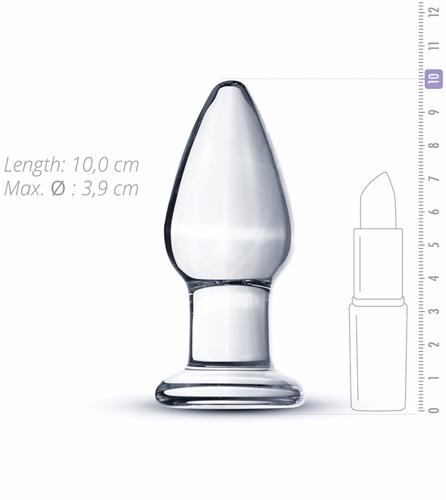 Gildo Clear Glass Buttplug 10cm Ø3,9cm