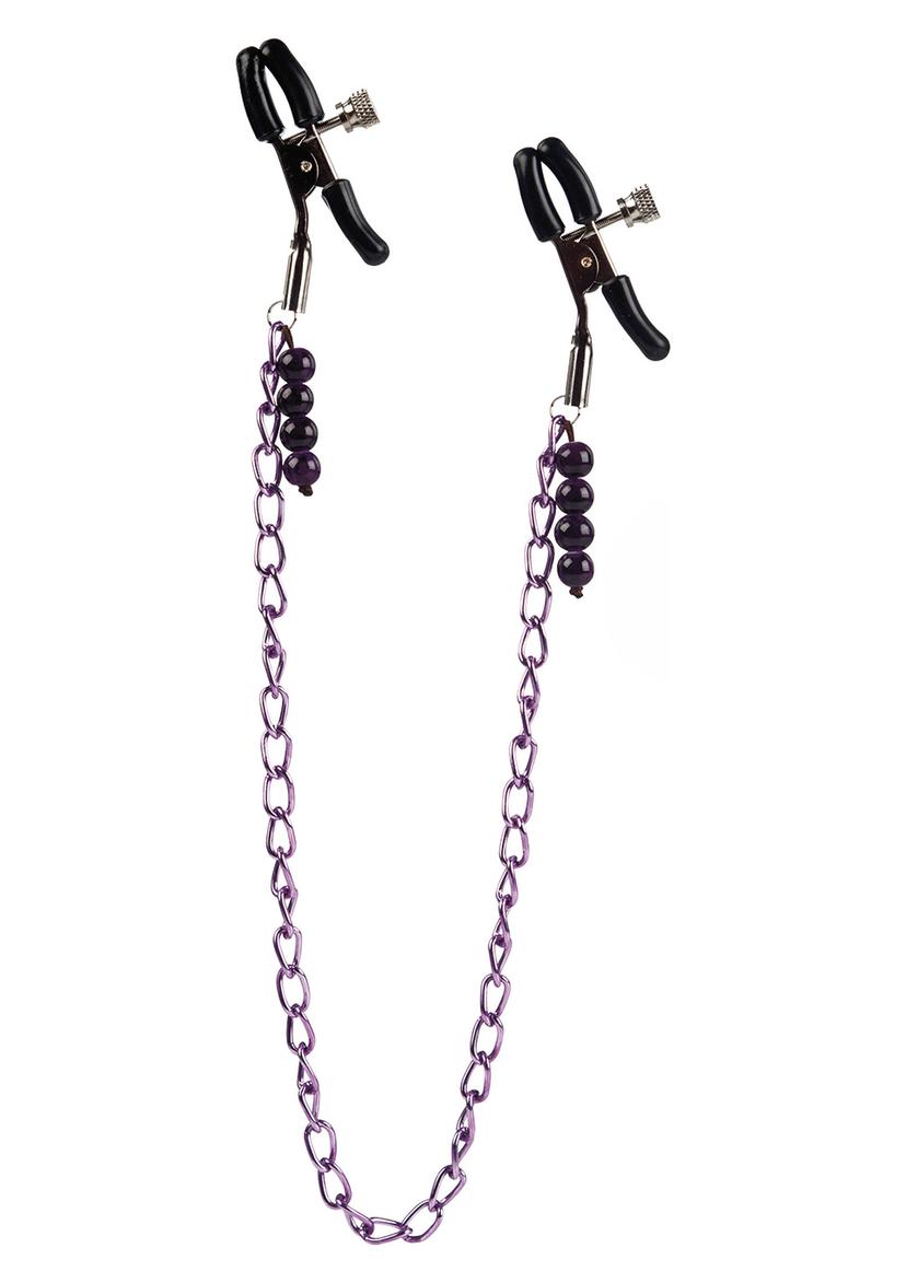CHAIN NIPPLE CLAMPS PURPLE