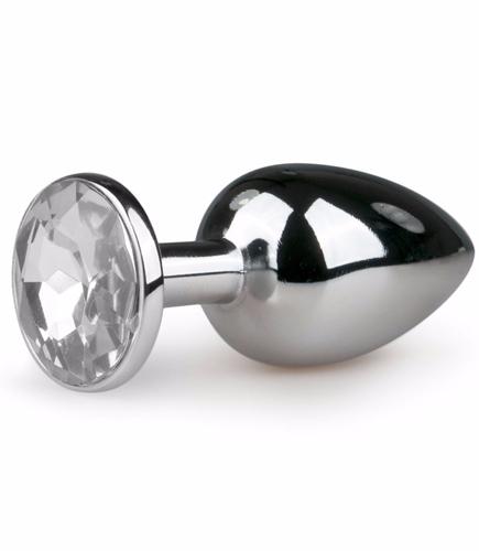 Lyxig Analplugg - Med Vit Fake diamant -
