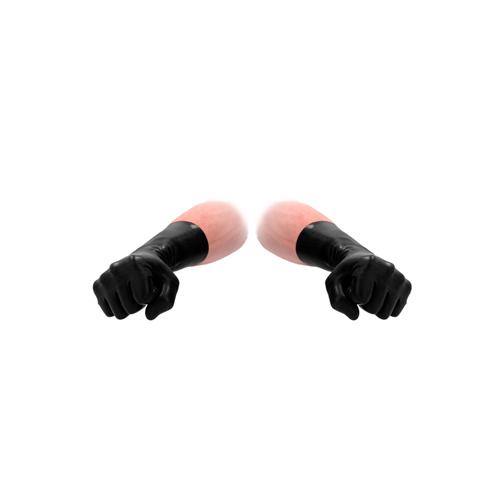 Fist It Latex Short Gloves Black