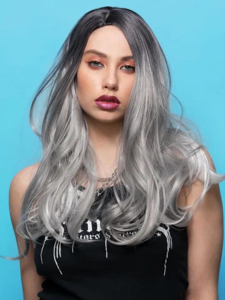 Manic Panic She Wolf Long Ombre Grey Wig