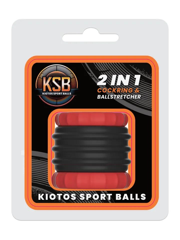 KSB 2in1 Silicone Cockring & Stretcher Black