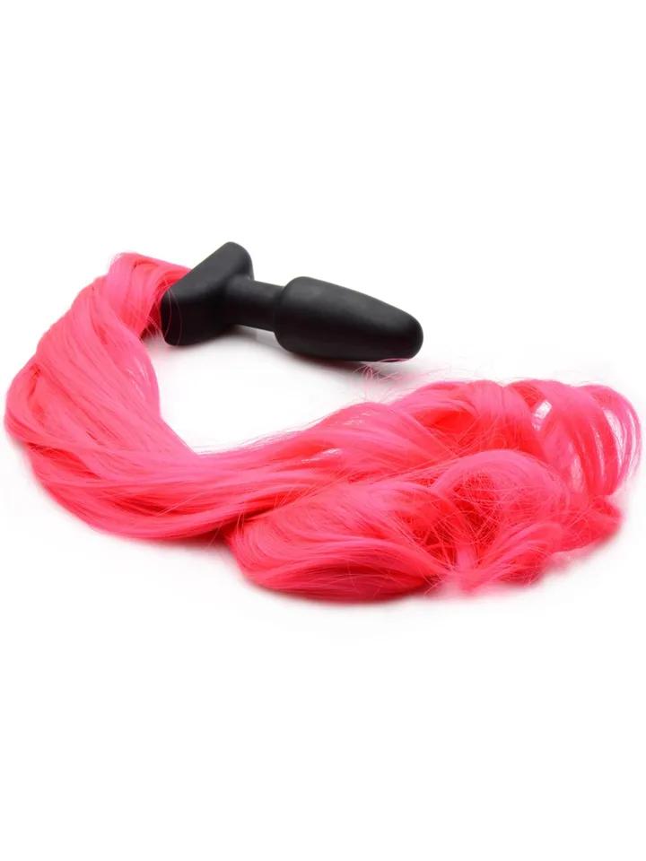 Tailz Hot Pink Pony Tail Anal Plug Medium