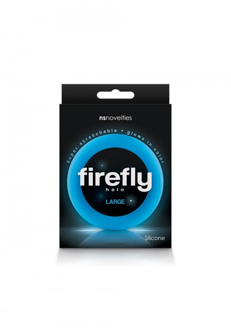 NS Novelties Firefly Halo Cock Ring Large Blue