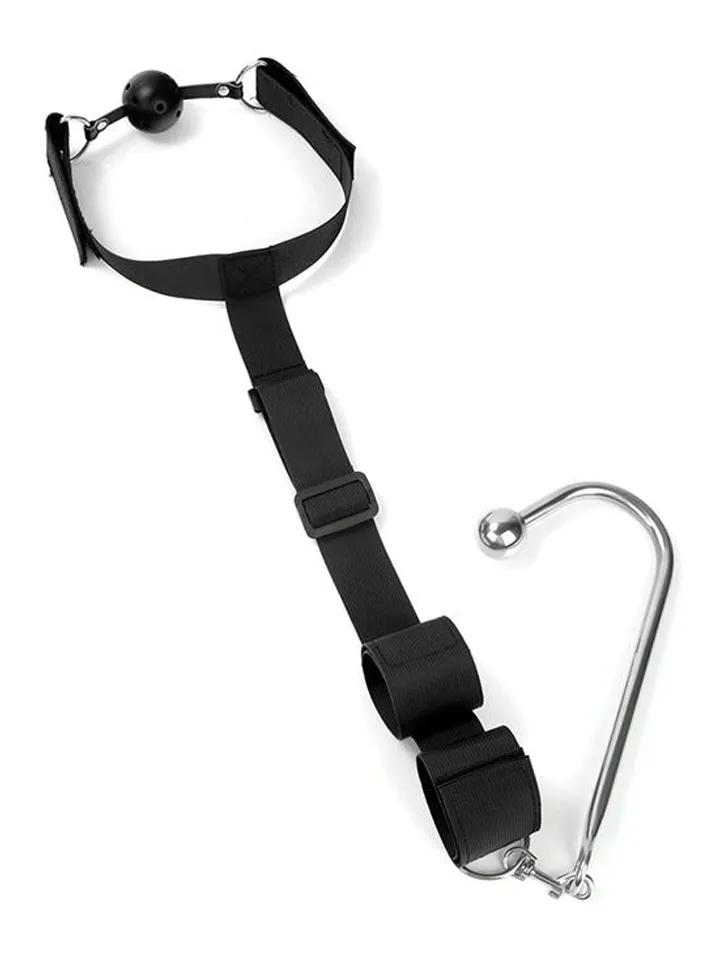 Mouth Gag With Cuffs & Anal Hook