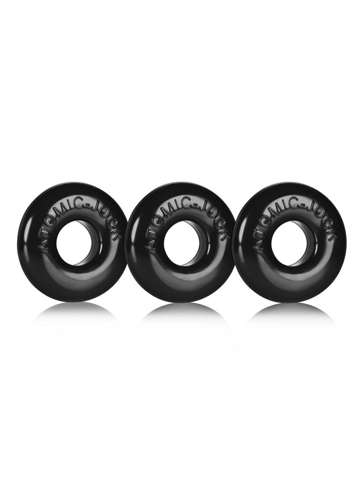 Oxballs Ringer Cock Rings 3-Pack Black