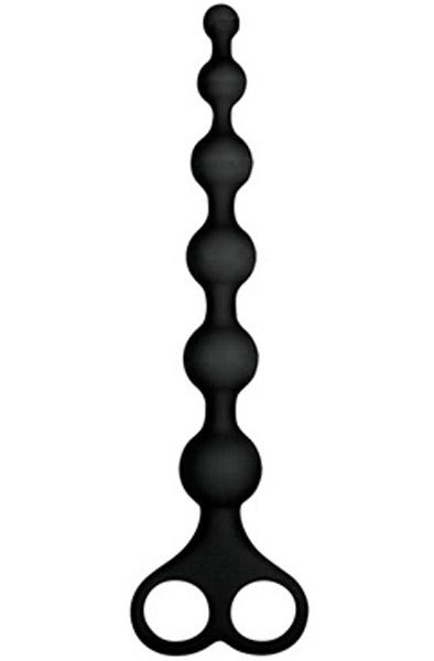 Arse Beads Silicone Black 26 cm
