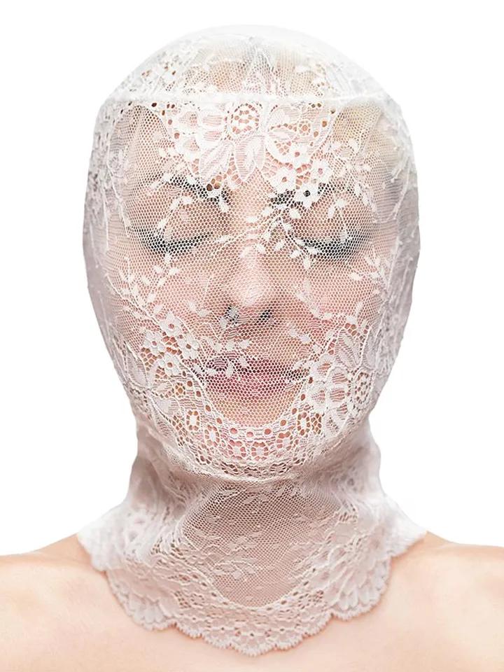 Fetish & Fashion Lace Hood White