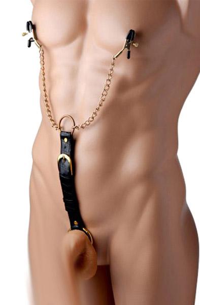 Master Series Penitentiary Nipple Clamps and Cock Ring Set