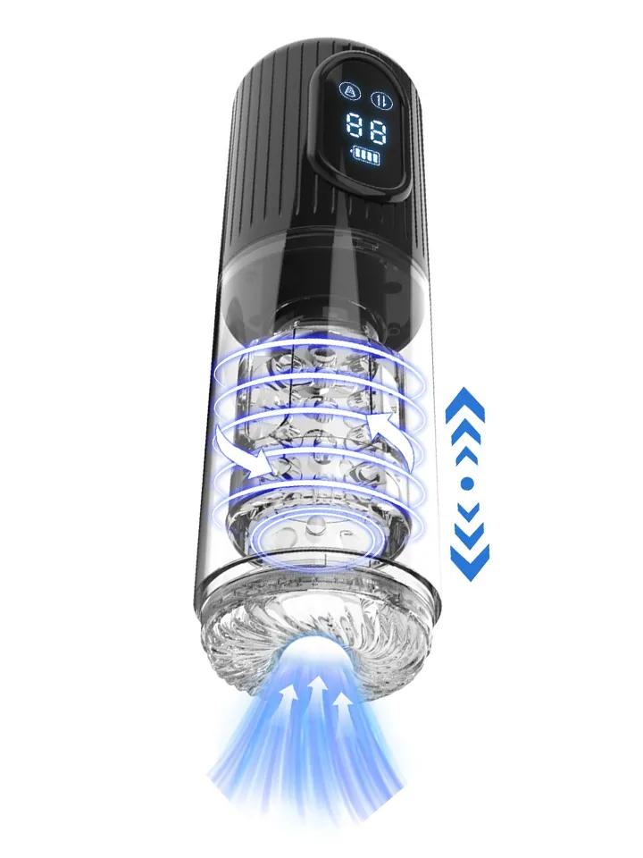 Masturbator With Suction, Rotating & Thrusting Motion