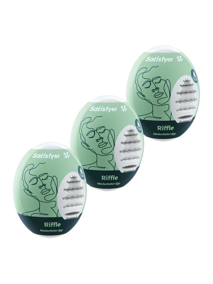 Satisfyer Masturbator Egg Riffle 3-pack