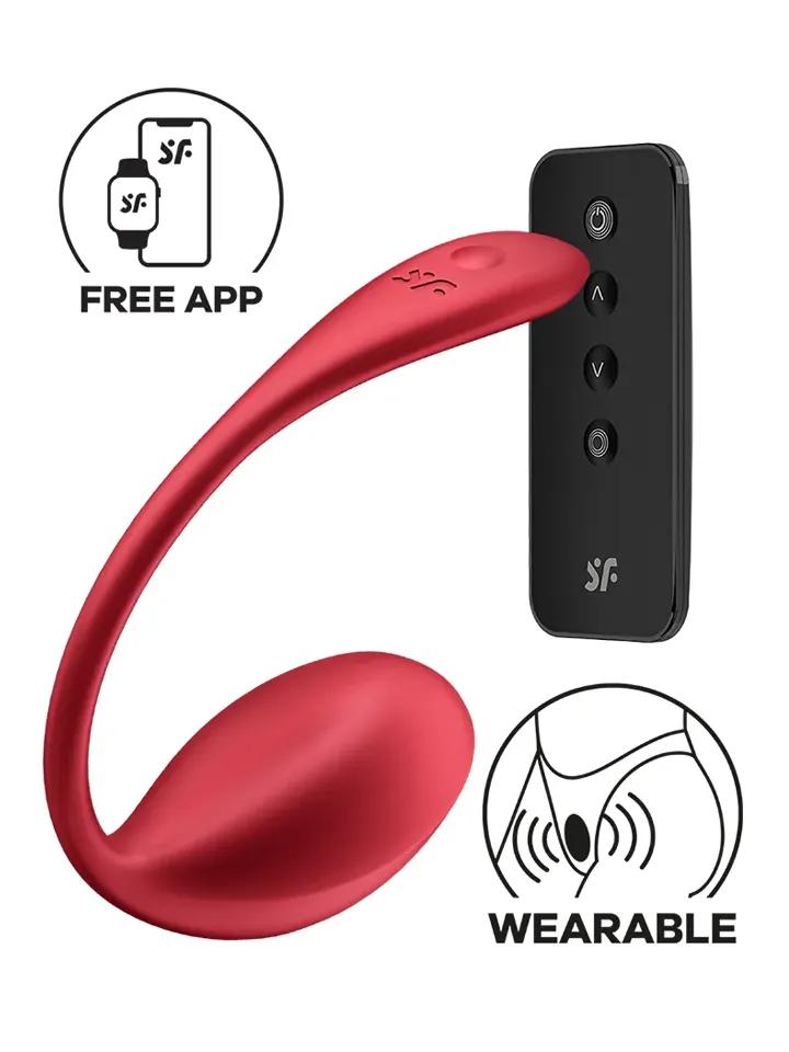 Satisfyer Shiny Petal App Vibrator Red