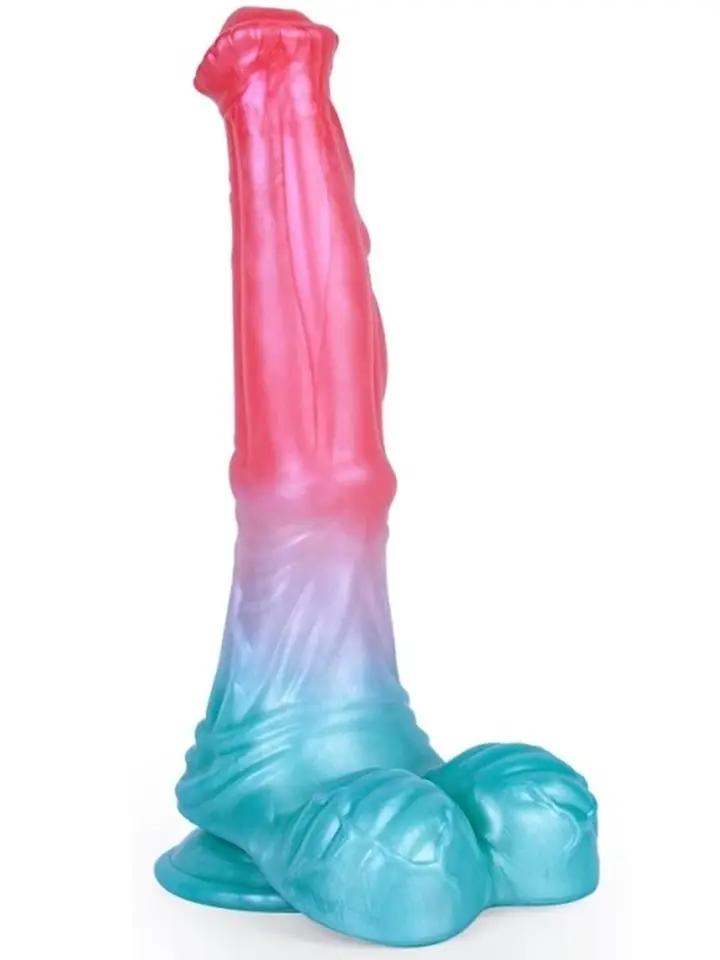 Alien Beast Cyan Rainbow Dildo 24,8 cm