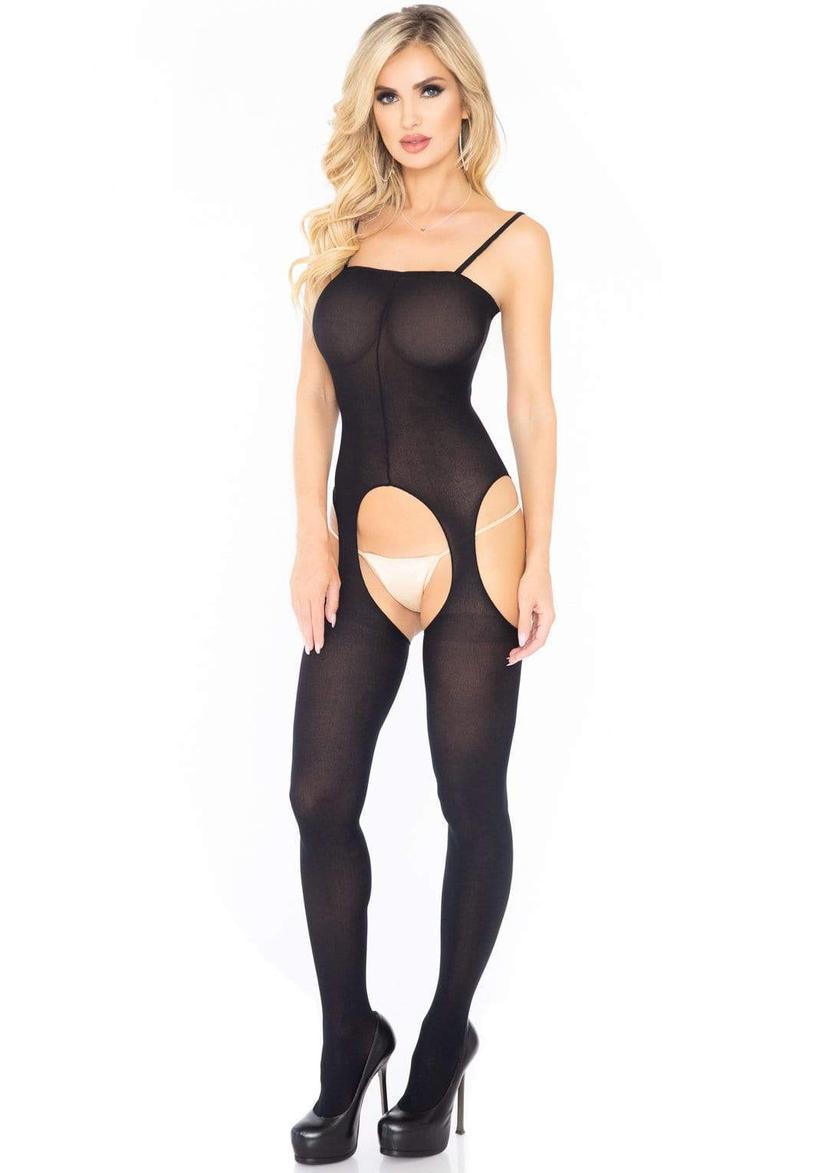 SUSPENDER BODYSTOCKING OS