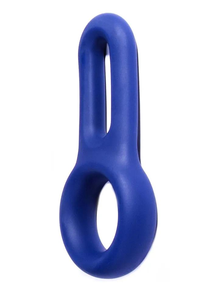 Macho Armor Silicone Cock & Ball Ring Blue