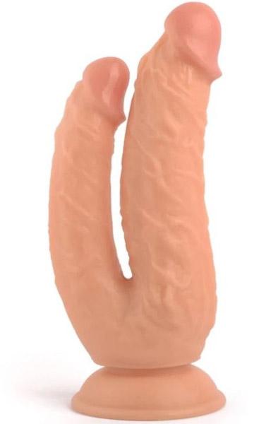 Realistic Penis Double Penetration Flesh 21 cm